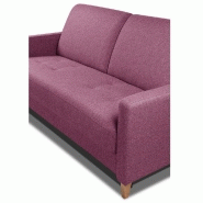 Canapé convertible OGGETTO - Matelas 16 cm - Système express - Sommier à lattes 160 cm - Tweed rose - RENATONISI_5