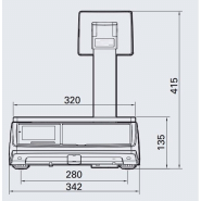 Balance poids-prix avec ticket 15 kg avec colonne conforme à la réglementation loi fiscale_5