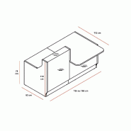 Banque d'accueil droite de couleur Linea avec accès PMR. - 165, Jaune brillant, Droite, Sans_5
