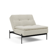 Innovation Living - Fauteuil lit design DUBLEXO Lauge Mixed Dance Natural convertible 90x115 cm - pieds métal noir_5