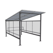 Abri pour chariot à toiture droite en pente - Profondeur 4350mm x l2330mm x h2600mm - EVO 5 - Le temple du mobilier_5