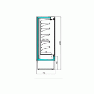 Vitrine réfrigérée verticale SLIM portes battantes en verre - économie d'énergie, dimensions 1m à 2m50_5