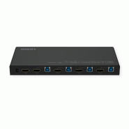 Roline switch kvm, hdmi 4k, usb, 1 user - 4 pc , avec hub usb 3 ports_5