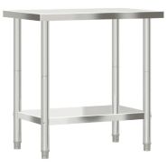 Vidaxl table de travail de cuisine 82,5x55x85 cm acier inoxydable 376454_5