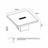 Table de réunion carrée T45 - Officity - Orme_5