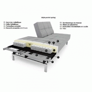 Canapé-lit convertible Innovation Living Splitback Chrome avec accoudoirs - 115x210 cm - Tissu Mixed Dance Grey_5