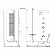 Machine à kebab gaz MU G3 orient POTIS_5
