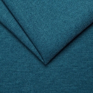Canapé MEZZANO convertible express - Matelas 16 cm - Sommier métal 140 cm - Tissu tweed bleu pétrole - Design scandinave_5