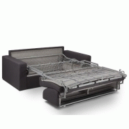 Canapé express 160 cm Dreamer Edition cuir et PU Cayenne noir - Matelas 16 cm - Fabrication artisanale italienne_5