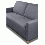 Canapé convertible Oggetto - Matelas 16 cm - Système express - Sommier à lattes 160 cm - Velours bleu navy - Fabrication italienne_5