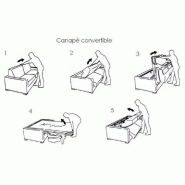 Canapé convertible MOJITO 2-3 places - Matelas 16 cm - Système express - Sommier à lattes 120 cm - Microfibre taupe_5