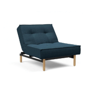 Innovation Living - Fauteuil-lit Splitback Stem convertible 90x115 cm - Pieds obus naturel - Tissu Argus Navy Blue_5