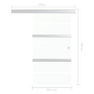 Vidaxl porte coulissante verre esg et aluminium 102,5x205 cm argenté 288060_5