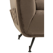 Canapé lounge Marianah gris foncé - style contemporain en velours capitonné - L207 x H78 x P82 cm_5