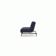 Innovation Living - Fauteuil design convertible lit 115x90 - Ample Styletto Mixed Dance Blue - Pieds bois foncé_5