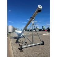 Vis à grain sur chariot mobile avec trémie triangulaire de 1150mm - Longueur 4m - Diamètre 150mm - 1er prix_5