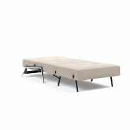 Fauteuil design convertible Innovation Living Cubed 02 - 90x200 cm - Tissu Blida gris sable - Pieds alu_5