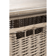Table basse SAKOA rectangulaire - 1 panier en rotin et 2 plateaux en bois massif naturel_5