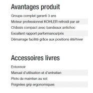 Groupe électrogène Technic 6500 E - Kohler - Puissance max 6,30 kW - 50 Hz - 230 V_5
