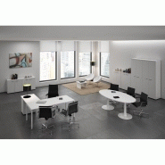 Bureau de direction IDEA+01 - avec retour, caisson 3 tiroirs et coussin - L 180 x Prof. 181.5 x H 72.5 cm_5