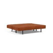 CANAPÉ DESIGN ACHILLAS MULTIFONCTION CONVERTIBLE LIT 155*200 CM PIEDS MÉTAL NOIR, TISSU CORDUROY BURNT ORANGE_5
