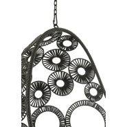 Fauteuil suspendu VANA - Aluminium et roseau noir - Utilisation intérieure et extérieure - Capacité 125 kg_5