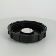 Couvercle Mauser de 150 mm noir avec bonde et dégazage