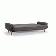 Innovation Living - Canapé multifonction design Mimer convertible lit 140x200 cm tissu Flashtex Dark Grey_5