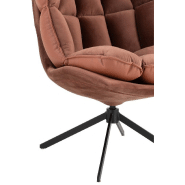 Fauteuil relax pivotant Pietra - tissu rouille, design contemporain et confort optimal_5