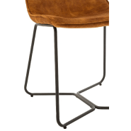 Chaise RATRI en velours ocre - pieds métal noir - style industriel - confortable et chic_5