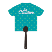 Éventail sur-mesure - poignée plastique et papier stratifié - impression digitale logo - minimum 100 pcs_5