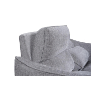 Canapé relaxation en tissu chenillé avec têtière réglable sur 10 crans