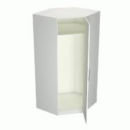 Composition armoire lit escamotable angle Lutecia blanc mat - 350 x 100 cm - Couchage 140 x 190 cm avec rangements intégrés_5