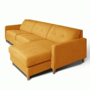 Canapé d'angle Norway - Matelas 16 cm - Système express - Sommier à lattes Renatonisi - Tweed jaune - Fabrication italienne_5
