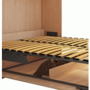 Lit escamotable Santorin 140x190 cm - Système SEDAC MERAL - Profondeur 50 cm - Chêne clair_5