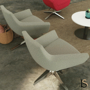 Siège d'accueil pivotant Storn - Mobel linea. - Beige_5