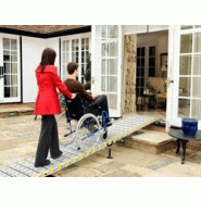 Rampe pour handicapé en aluminium - largeur 1200mm - pente 5% - rebords et surface antidérapante_5