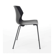 Chaise empilable - monocoque en polypropylène - 5 couleurs - piètement luge ou 4 pieds avec options_5