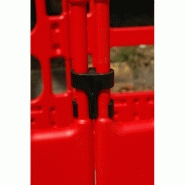 Barrière de chantier rigides pliables 4 pans - panneaux enclenchés 750 mm x 1000 mm - haute visibilité_5