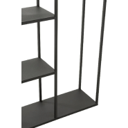 Étagère planches inégales Makoa - métal noir - design contemporain - L110 x H151 x P25 cm_5