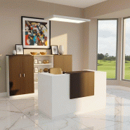 Banque d'accueil droite Delta Plus - Mobel Linea - 184, Wenge, Blanc, Oui_0