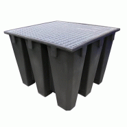 Bac de rétention PE ECO 1100 litres + Caillebotis - Caillebotis acier galvanisé_5