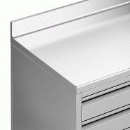 Meuble inox pour machine à café - 800 x 600 mm - 2 tiroirs - Bac à marc de café_5