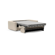 INNOVATION LIVING - Canapé design Killian Dual convertible lit 195x140 cm en tissu Phobos Latte - Matelas réversible et housses lavables_5
