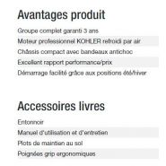 HXC 6000 C5 Groupe électrogène - Kohler - Puissance max 5,60 kW - Gamme INTENS - Fréquence 50 Hz_5