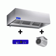 Hottes caisson inox avec moteur, variateur, filtre et éclairage - Profondeur 1100 mm - 1200_5