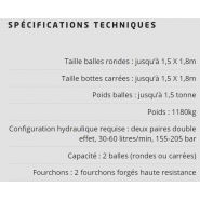 X5000 dérouleuse sans chaîne pour balles rondes et carrées - Hustler Equipment - capacité 2 balles - tractée et auto-chargeante_5