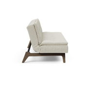 Canapé convertible design Dublexo Eik - tissu Mixed Dance Natural - 210x115 cm - pieds en chêne fumé_5