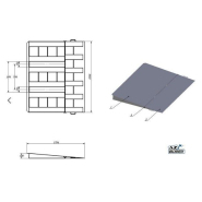 Rampe d'accès pour conteneur, avec poignées latérales et fourreaux en façade - Capacité 6.5 T - AZ RAMP HCRN-065_5