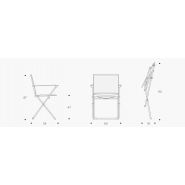 LFM2640_6900 - Chaise pliante Anytime Batyline Duo Ecume - Lafuma - structure acier galvanisé_5
